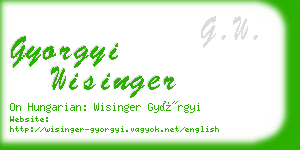 gyorgyi wisinger business card